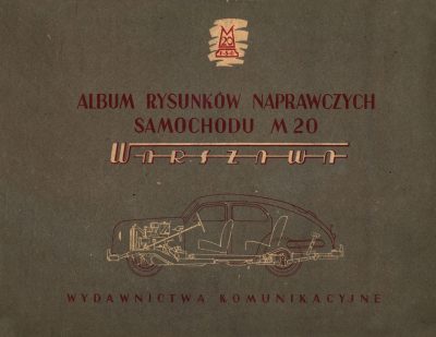 Okładka Album rysunków naprawczych samochodu FSO WARSZAWA M20
