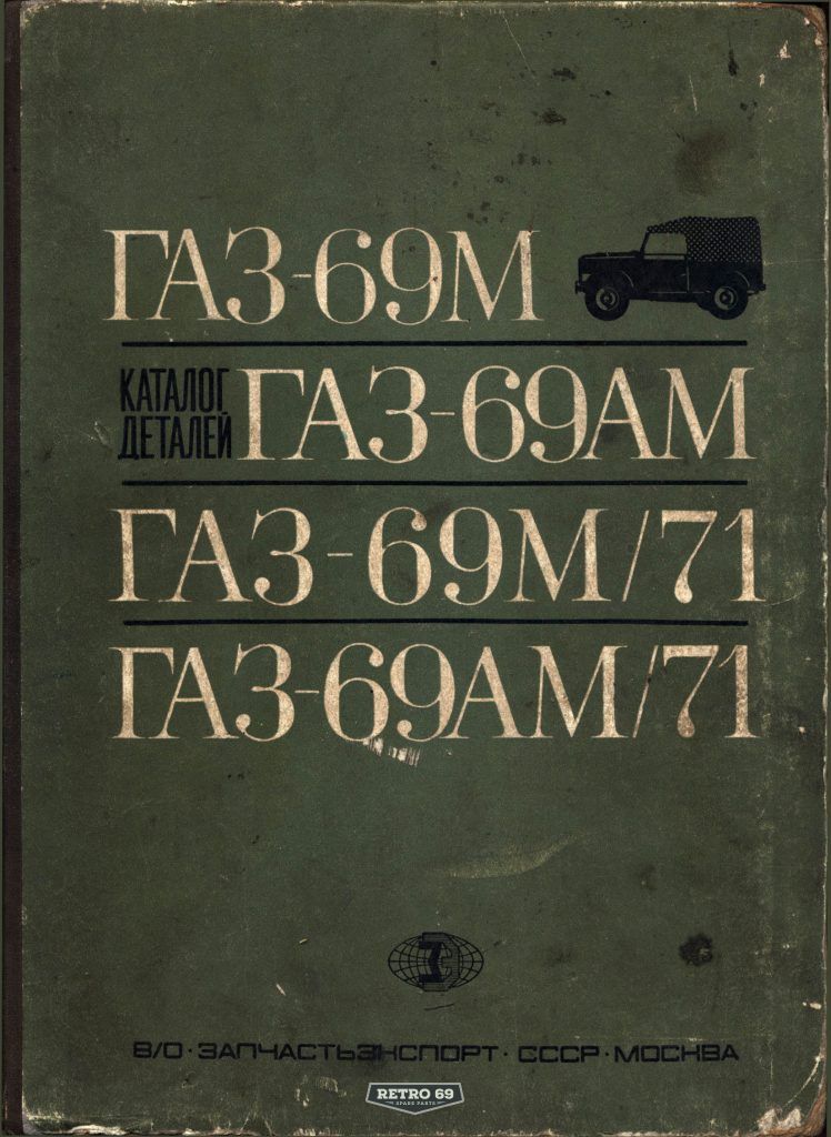 Okładka Katalog części zamiennych GAZ 69
