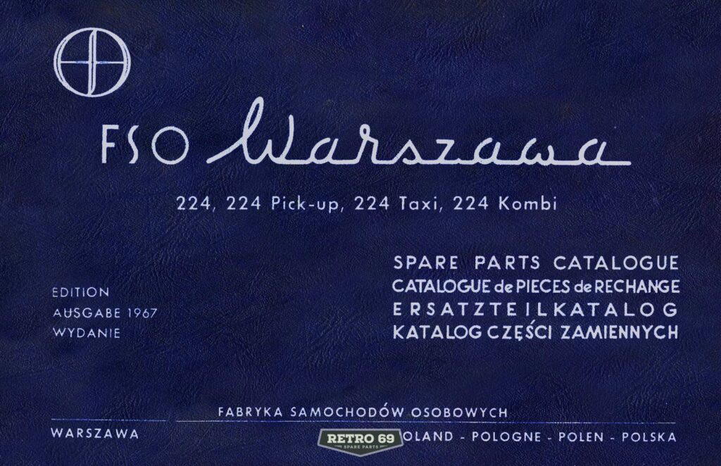 Okładka Katalog części zamiennych FSO WARSZAWA 224
